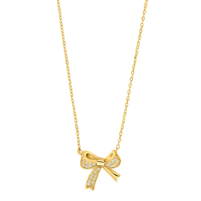 Olympianor halskæde i 18 karat forgyldt sølv fra JoanliNor med zirkonia