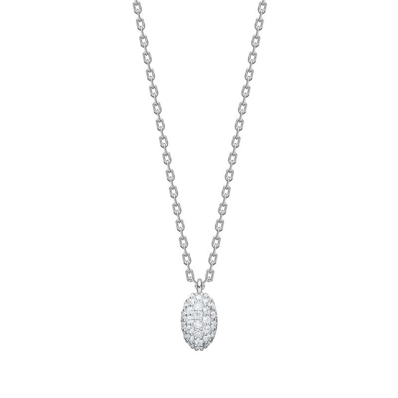 REBECCANOR halskæde i sterlingsølv med zirkonia 42+3 cm – JoanliNor