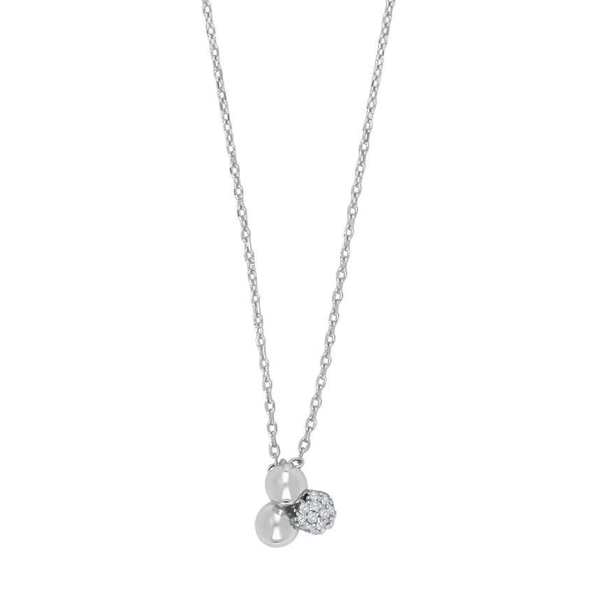 Olinanor halskæde i rhodineret sølv med zirkonia fra JoanliNor