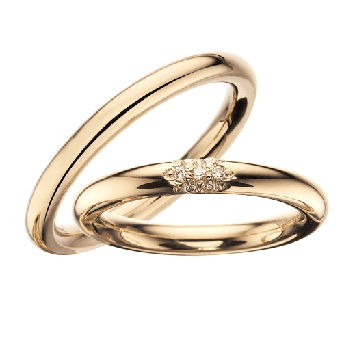 Unikke Scrouples vielsesringe i 8 eller 14 karat guld, 3 mm med 7 diamanter