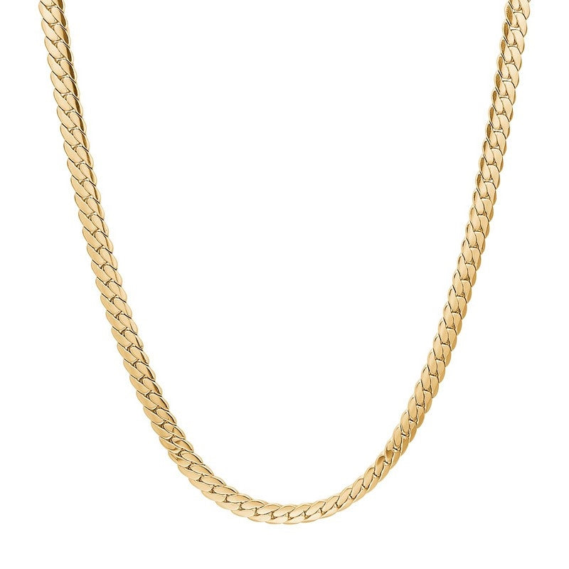 Son of Noa panserhalskæde i rustfrit stål med IP guld 55+5 cm