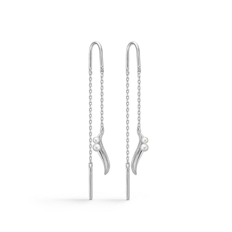 Morning Dew øreringe i sterlingsølv med kulturperler fra Mads Z