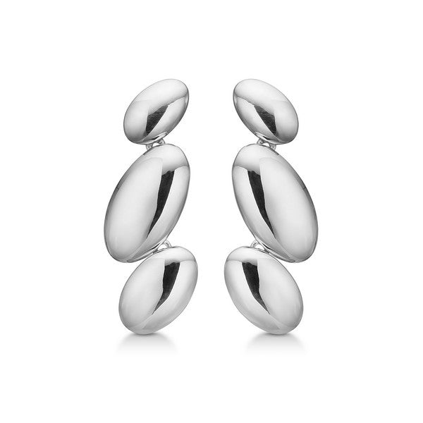 Pebble øreringe i sterlingsølv fra Mads Z