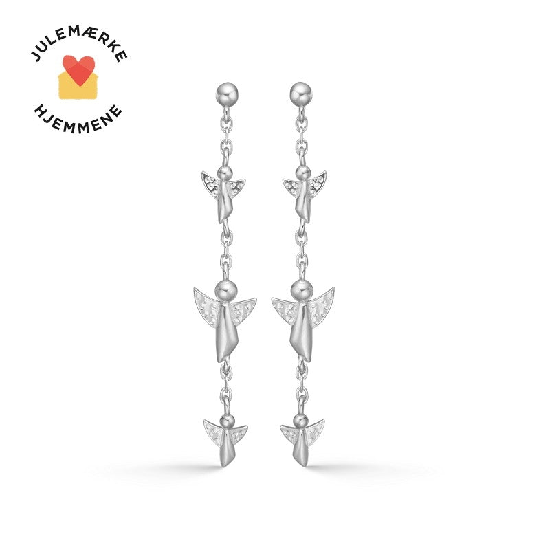 ME & My Angel sølvøreringe med engle 36 mm i 925 sterlingsølv fra Mads Z Silver Label.