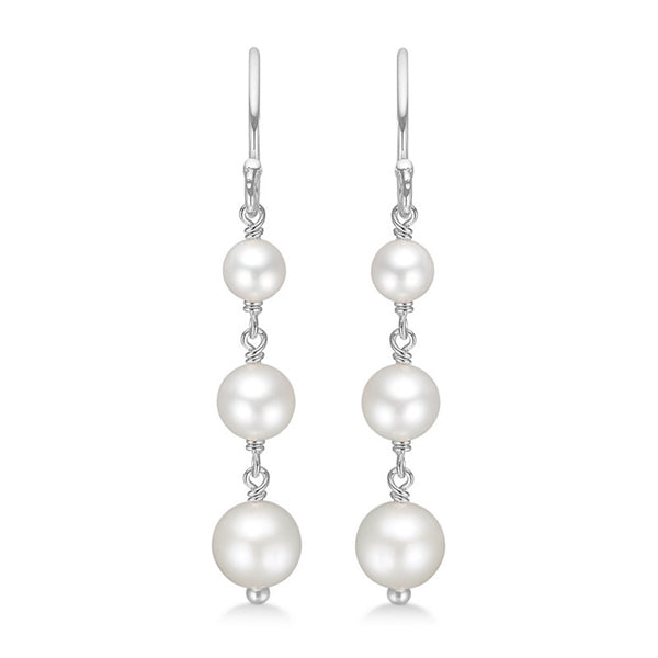 Treasure sølvøreringe med 3 perler fra Mads Z