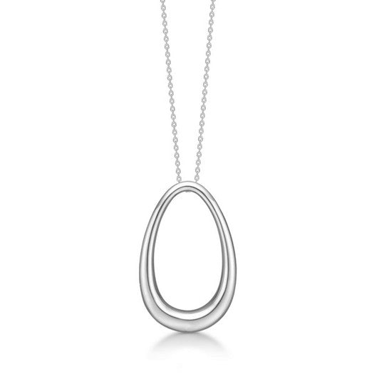Open Ellipse halskæde fra Mads Z i sterlingsølv 40–45 cm