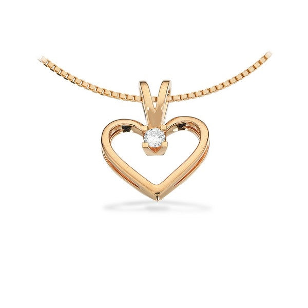 Kleopatra hjertevedhæng fra Scrouples i 14 kt guld med diamant (0,05–0,50 ct)