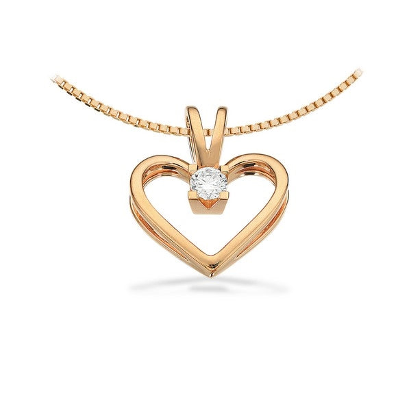 Kleopatra hjertevedhæng fra Scrouples i 14 kt guld med diamant (0,05–0,50 ct)