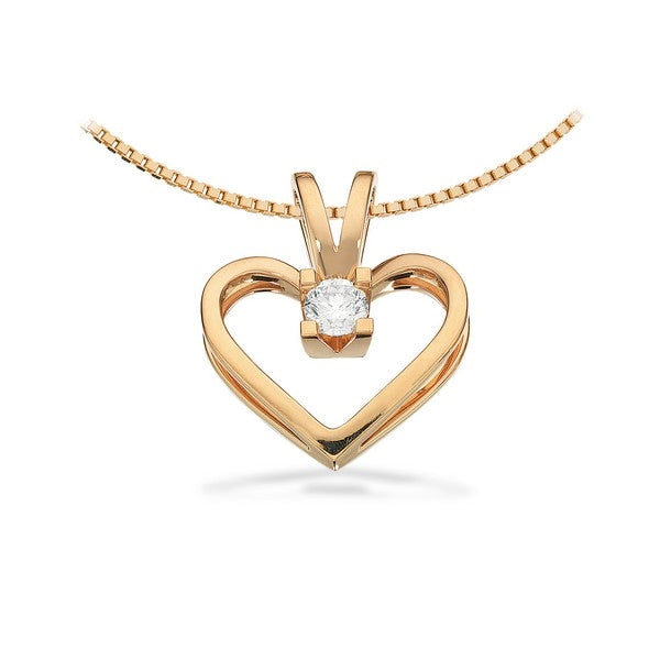 Kleopatra hjertevedhæng fra Scrouples i 14 kt guld med diamant (0,05–0,50 ct)