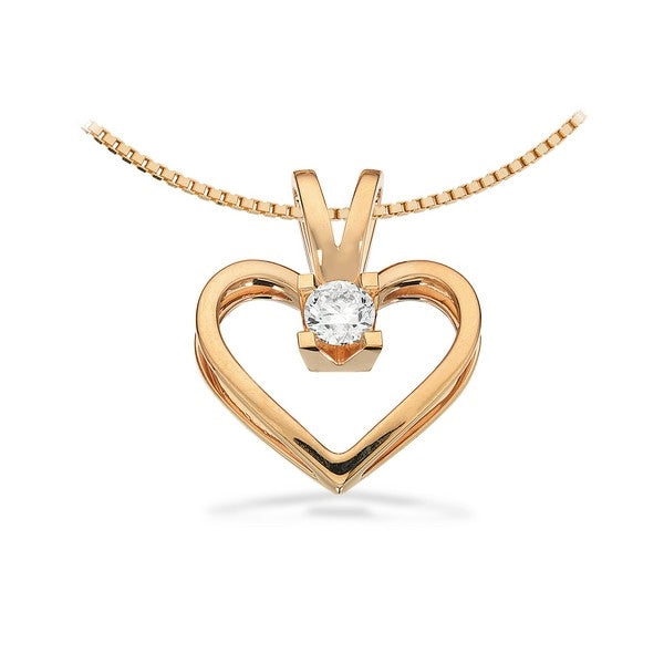 Kleopatra hjertevedhæng fra Scrouples i 14 kt guld med diamant (0,05–0,50 ct)