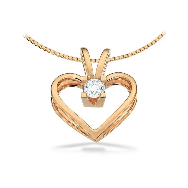 Kleopatra hjertevedhæng fra Scrouples i 14 kt guld med diamant (0,05–0,50 ct)