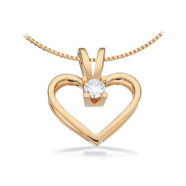 Kleopatra hjertevedhæng fra Scrouples i 14 kt guld med diamant (0,05–0,50 ct)