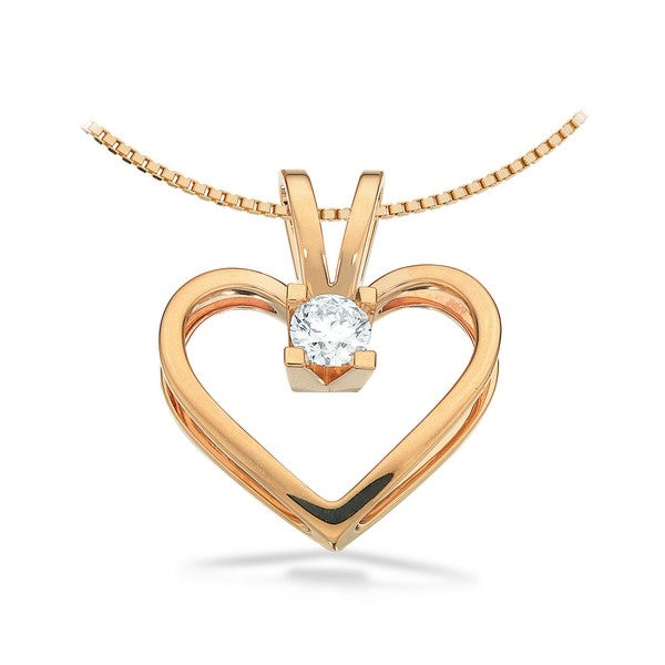 Kleopatra hjertevedhæng fra Scrouples i 14 kt guld med diamant (0,05–0,50 ct)