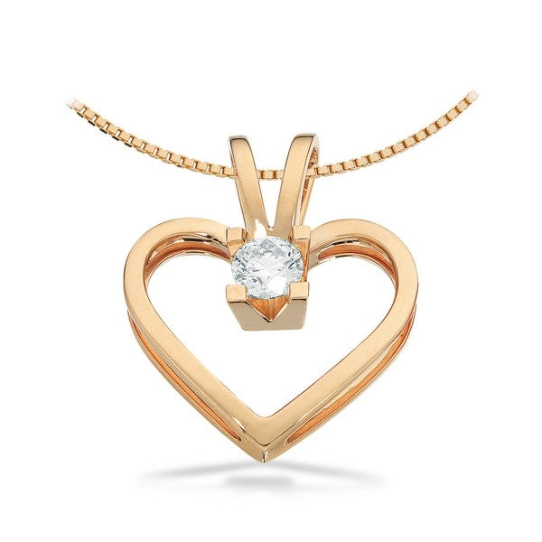 Kleopatra hjertevedhæng fra Scrouples i 14 kt guld med diamant (0,05–0,50 ct)