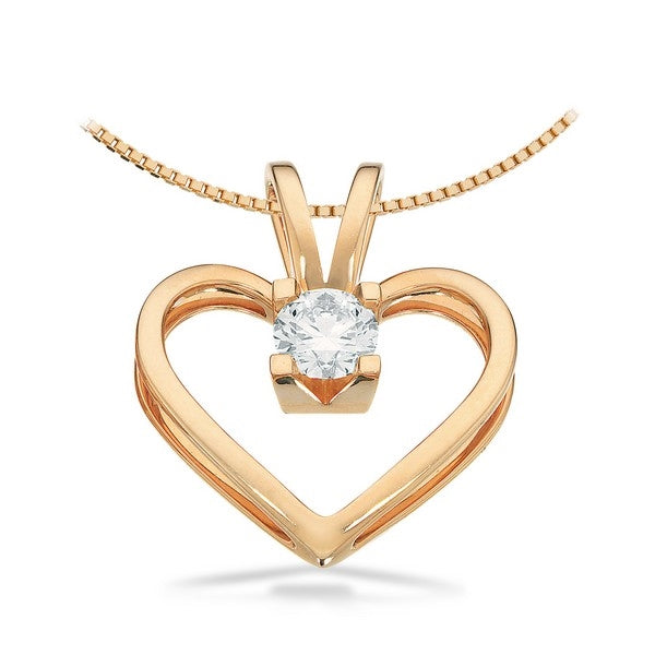 Kleopatra hjertevedhæng fra Scrouples i 14 kt guld med diamant (0,05–0,50 ct)