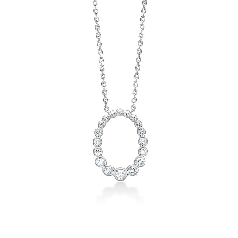 Auroras Kiss halskæde fra Mads Z i sterlingsølv med topas 40+5 cm – Lille