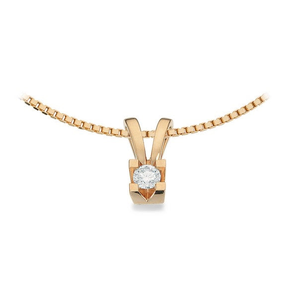 Kleopatra vedhæng i 14 karat guld med diamant (0,05–0,50 ct)