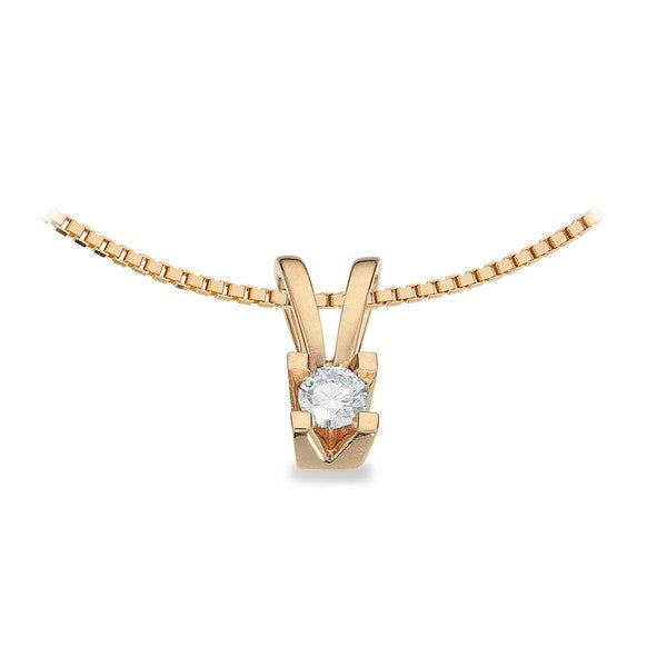 Kleopatra vedhæng i 14 karat guld med diamant (0,05–0,50 ct)