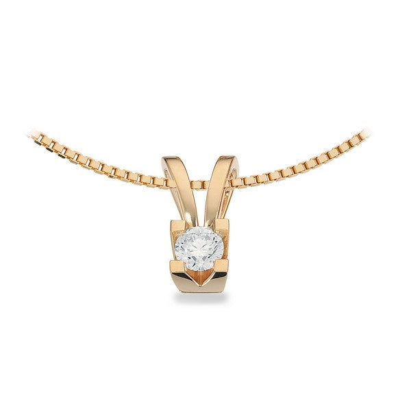 Kleopatra vedhæng i 14 karat guld med diamant (0,05–0,50 ct)