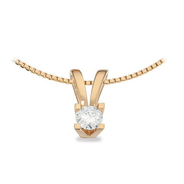 Kleopatra vedhæng i 14 karat guld med diamant (0,05–0,50 ct)