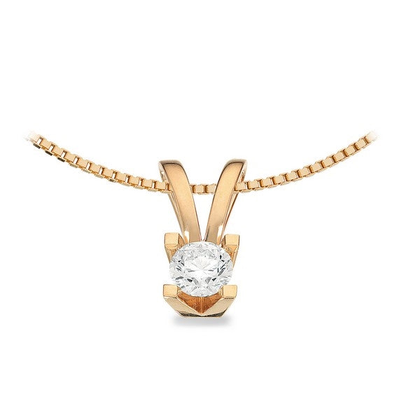 Kleopatra vedhæng i 14 karat guld med diamant (0,05–0,50 ct)