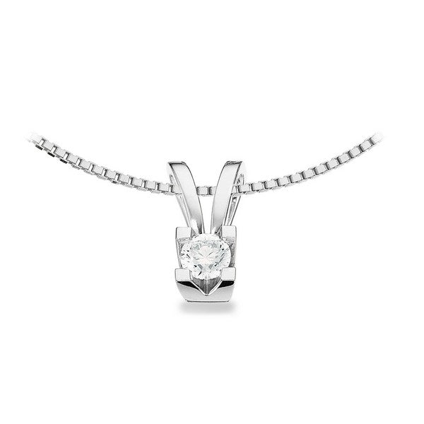 Kleopatra vedhæng i 14 kt hvidguld med diamant 0,05–0,50 ct