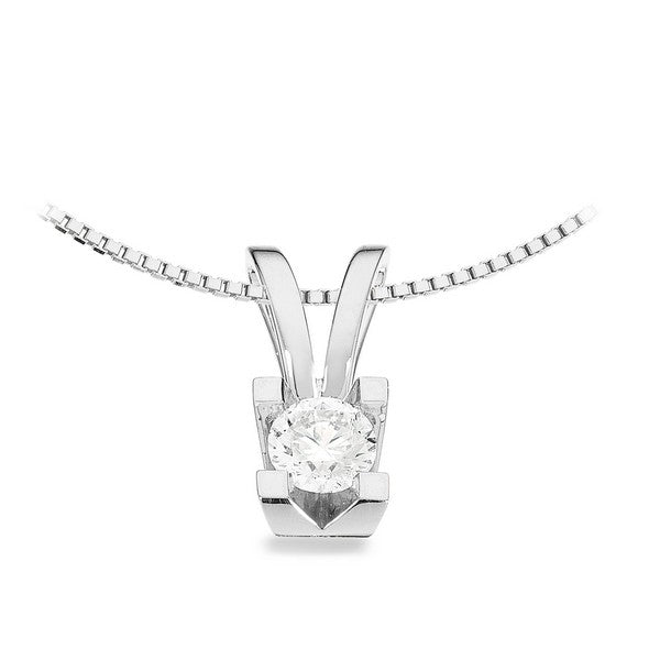 Kleopatra vedhæng i 14 kt hvidguld med diamant 0,05–0,50 ct