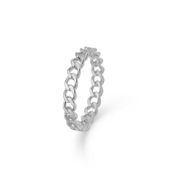 Mads Z poetry ring i sterlingsølv med pansermønster fra Silver Label-kollektionen i størrelse 50.