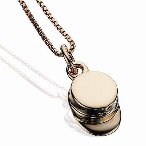 Scrouples halskæde i 18 karat forgyldt sølv med studenterhue vedhæng 42+3 cm