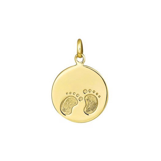 Siersbøl vedhæng i 8 kt guld med fodmotiv