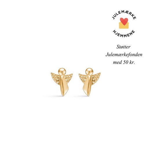 Me & My Angel ørestikker i forgyldt sølv fra Mads Z
