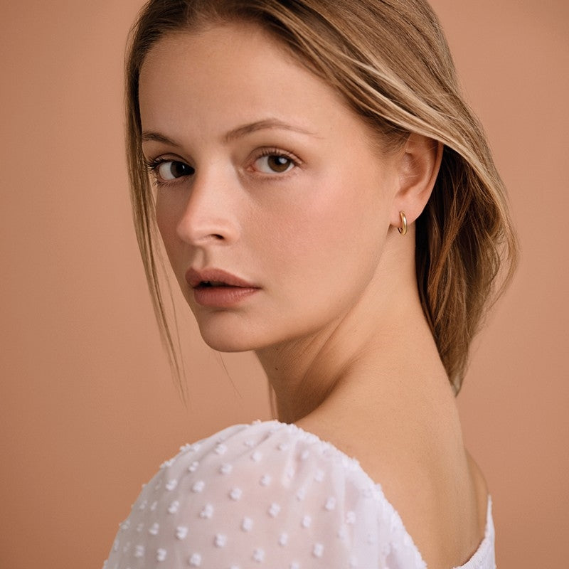 Melfia creoler i 14 karat guld 12,5 mm