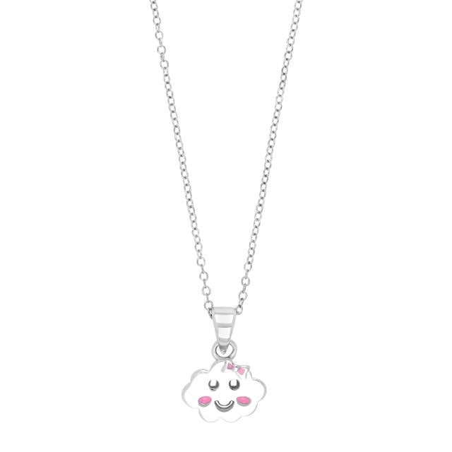 Noa Kids børnehalskæde i sølv med lille skyvedhæng