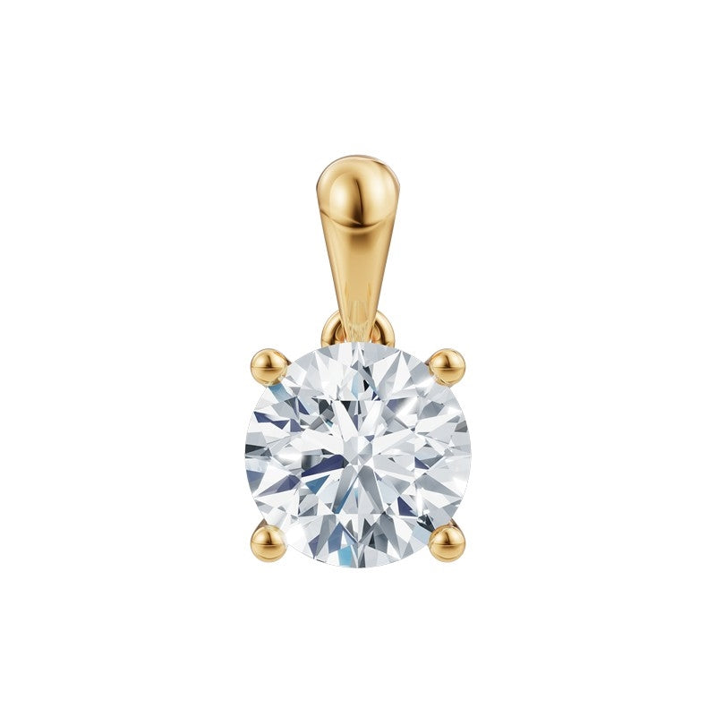 Siersbøl luxury vedhæng i 14 karat guld med rund lab-grown diamant 0,25–1,0 ct i 4-grabs fatning.