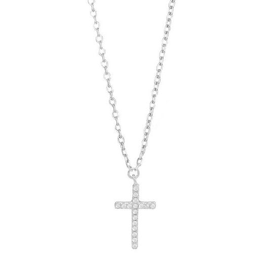 ALAINENOR halskæde i sølv med zirkonia fra JoanliNor 45 cm