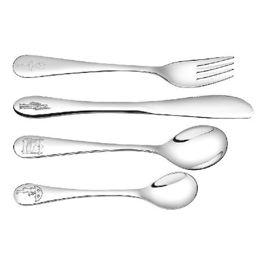 NOA Kids bestiksæt med 4 H.C. Andersen motiver i rustfrit stål fra Nordahl Andersen