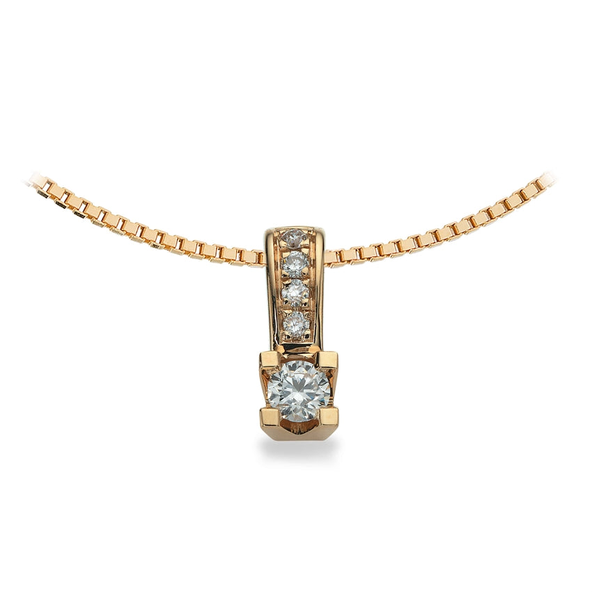 Kleopatra Queen vedhæng i 14 karat guld med diamanter (0,07–0,12 ct)