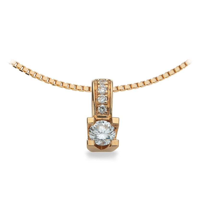 Kleopatra Queen vedhæng i 14 karat guld med diamanter (0,07–0,12 ct)