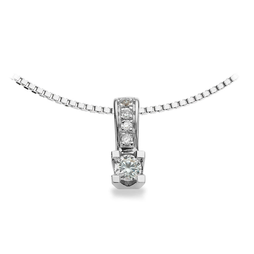 Kleopatra Queen vedhæng i 14 kt hvidguld med diamanter (0,07–0,12 ct)