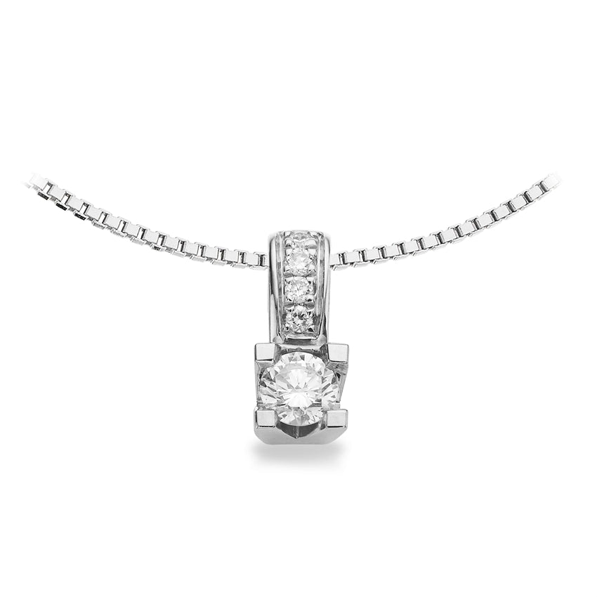 Kleopatra Queen vedhæng i 14 kt hvidguld med diamanter (0,07–0,12 ct)