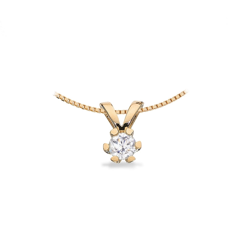 Vida vedhæng i 14 kt guld med diamant 0,03–0,50 ct fra Scrouples