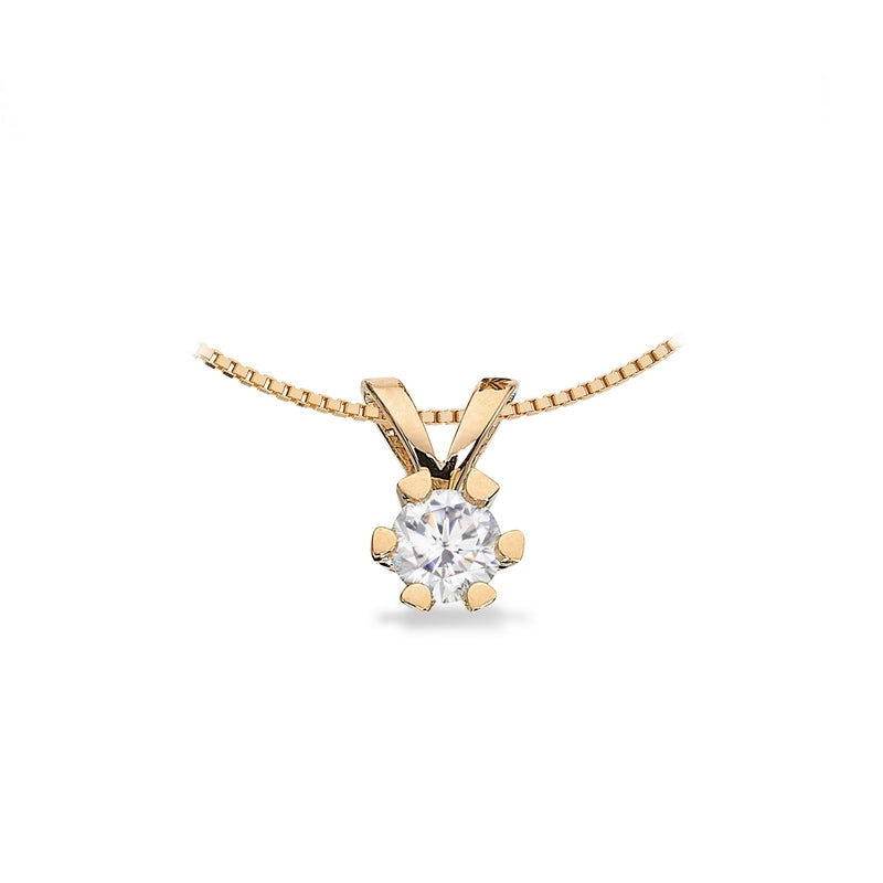 Vida vedhæng i 14 kt guld med diamant 0,03–0,50 ct fra Scrouples