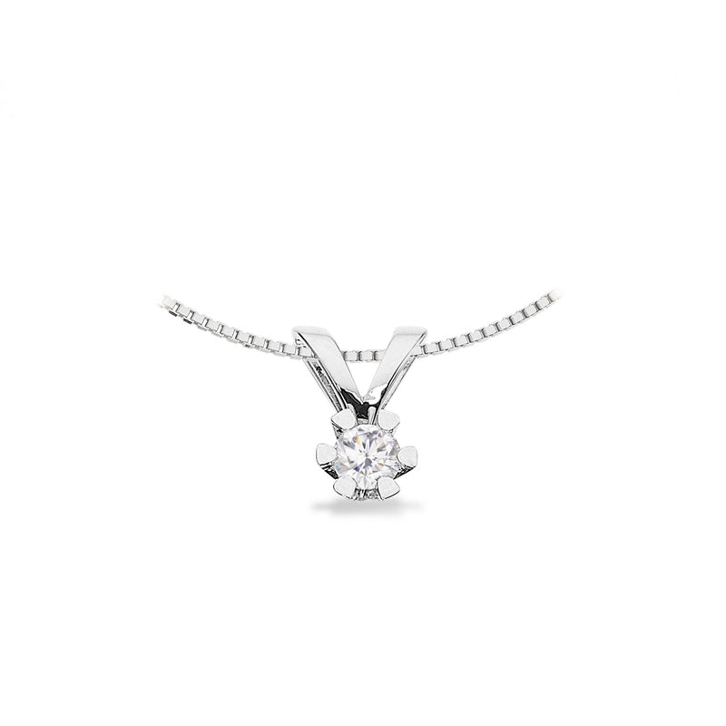 Vida vedhæng i 8 kt hvidguld med diamant 0,03–0,25 ct fra Scrouples