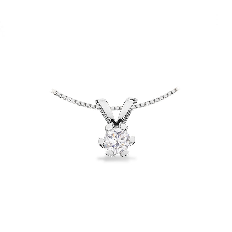 Vida vedhæng i 14 kt hvidguld med diamant 0,03–0,50 ct fra Scrouples