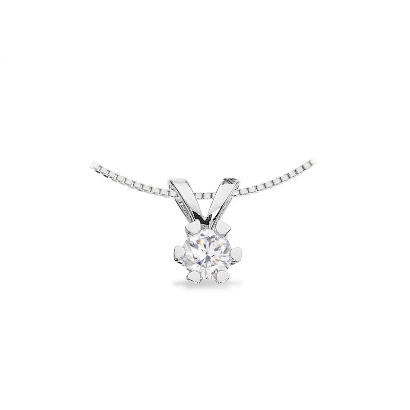 Vida vedhæng i 8 kt hvidguld med diamant 0,03–0,25 ct fra Scrouples