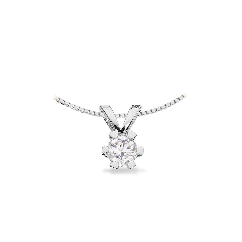 Vida vedhæng i 14 kt hvidguld med diamant 0,03–0,50 ct fra Scrouples