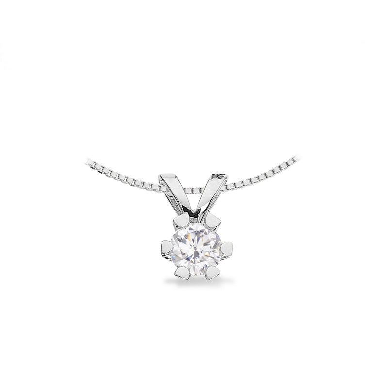 Vida vedhæng i 14 kt hvidguld med diamant 0,03–0,50 ct fra Scrouples