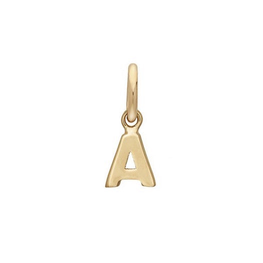 Siersbøl bogstavsvedhæng i 14 karat guld – A