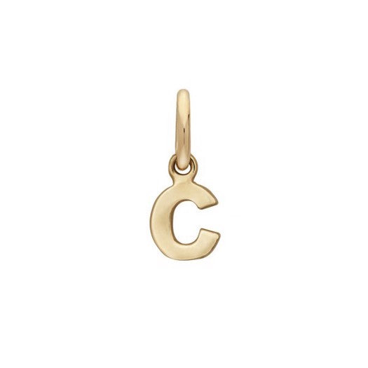 Siersbøl bogstavsvedhæng i 14 karat guld – A