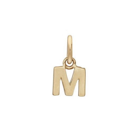 Siersbøl bogstavsvedhæng i 14 karat guld – A